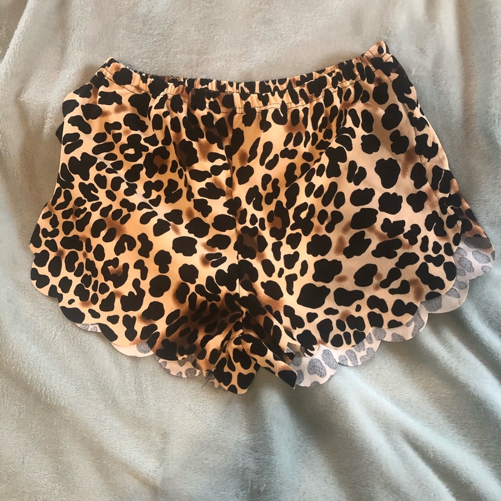 Amazon scalloped leopard print shorts!!!